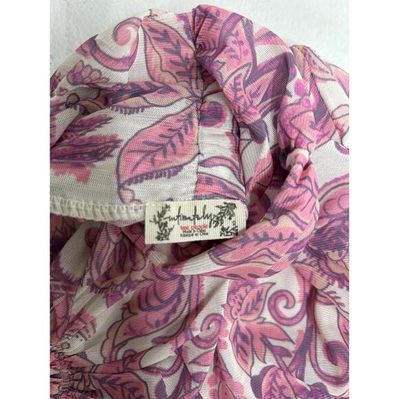 NWOT Free People X Revolve Under It All Printed Bodysuit in Peony Combo. Size XS - Picture 4 of 7